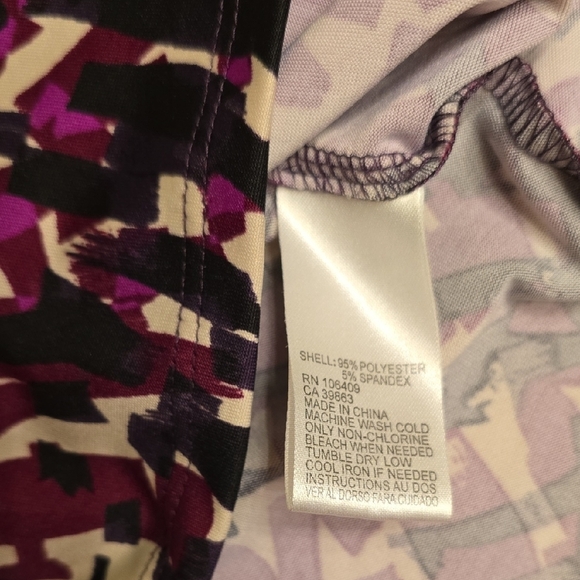 Tahari Women's Blouse Set - Black, Purple, Yellow - Picture 11 of 16